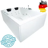 Basera Basera® Indoor Whirlpool Badewanne XXL Wave Premium 190 x 140 cm