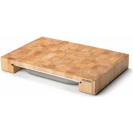 Continenta Schneidebrett Handarbeit mit Edelstahlschublade 1-tlg. 48 x 32,5 cm Beige