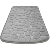 Intirilife Duschvorleger Grau 80 x 50 cm