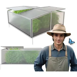 GARMIO® Frühbeet Mini Gewächshaus Calla mit Dachfenster, UV-Schutz, Alu Frühbeet, Mini-Gewächshaus, Treibhaus, Frühbeetkasten