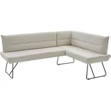 Niehoff Eckbank NIEHOFF SITZMÖBEL "Conny", schwarz (cream, schwarz), B:225cm H:91cm T:161cm, 95%PES 5%NY, Sitzbänke, Eckbank, mit Micro-Federkern, Bezug Cord, Gestell Kufe, verschiedene Maße