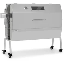 Klarstein Sauenland Pro XL Spanferkelgrill Drehspieß 15W 4 Rollen Edelstahl