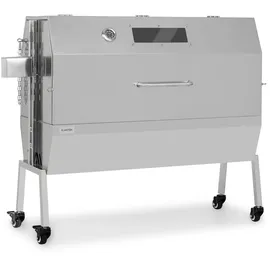 Klarstein Sauenland Pro XL Spanferkelgrill Drehspieß 15W 4 Rollen Edelstahl