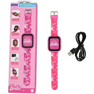 Lexibook Lexibook, Barbie, Montre Appareil Photo Selfie, Écran Tactile HD, Appareil Photo 720p, Lecteur MP3, Haut-Parleur intégré, Dictaphone, Podomètre, 5 Jeux, Rose, DMW070BB