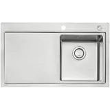 Naber Corno Ora Schrankbreite 45 cm Edelstahl Becken rechts 1014040