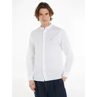 Tommy Hilfiger Herren Hemd »NATURAL SOFT SOLID MAO RF Shirt Langarm, Weiß white, M