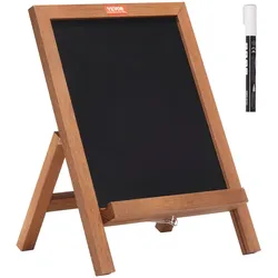 VEVOR Kundenstopper Werbeaufsteller mit Holzrahmen 25,4 x 35,6 cm, Werbetafel Aufsteller 214 x 256 mm Speisetafel Braun inkl. 1 Flüssigkreidemarker zum Schreiben mit Kreide für Restaurants, Bars usw.
