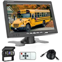 Hikity Rückfahrkamera-Set mit 7-Zoll-Monitor Fahrzeug18IR Nachtsicht Rückfahrkamera (IP68 wasserdicht) schwarz