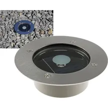 ChiliTec Bodeneinbaustrahler Edelstahl Ø 12 x 4 cm Solar inkl. Dämmerungssensor Weiß