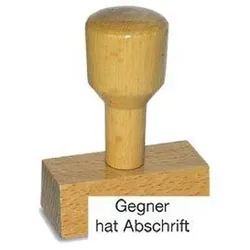 AMOS Textstempel LST816 mit Text Gegner hat Abschrift Holz braun