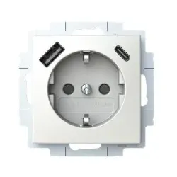 Busch-Jaeger 20EUCB2USBAC-914 SCHUKO®-/USB-A+C Steckdose, Safety+ Busch-balance® SI 2CKA002011A6298 20EUCB2USBAC914