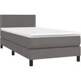 vidaXL Boxspringbett 100 x 200 cm Grau