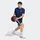 adidas Workout Essentials Base 3 Stripes Woven Shorts, Dark Blue ́ White - M