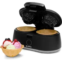 Doppel-Waffelschüssel-Maker, 1000 W, Antihaftbeschichtung, Schwarz