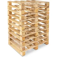 BRB-Lagertechnik Brb 10x Holz-Einwegpalette im halben Euromaß, Einwegpalette, Halbpalette 800x600x135 mm)