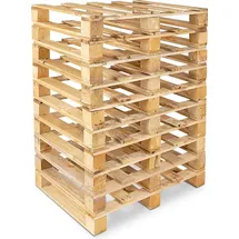 BRB-Lagertechnik Brb 10x Holz-Einwegpalette im halben Euromaß, Einwegpalette, Halbpalette 800x600x135 mm)
