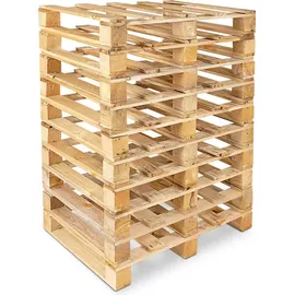 BRB-Lagertechnik Brb 10x Holz-Einwegpalette im halben Euromaß, Einwegpalette, Halbpalette 800x600x135 mm)
