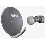 Fuba Sat Anlage 2 Teilnehmer | DAA 780 A Satellitenschüssel 80cm Alu anthrazit (Testergebnis: ausgezeichnet)* + Fuba DEK 217 Twin LNB 2 Teilnehmer