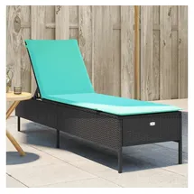 vidaXL Sonnenliege 200 x 55 x 97 cm Schwarz