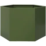 vidaXL Pflanzkübel Sechseckig 69 x 60 x 45 cm Olivgrün