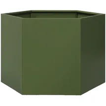 vidaXL Pflanzkübel Sechseckig 69 x 60 x 45 cm Olivgrün