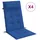 vidaXL Hochlehner Auflage 4 St. 40 x 40 x 5 cm blau