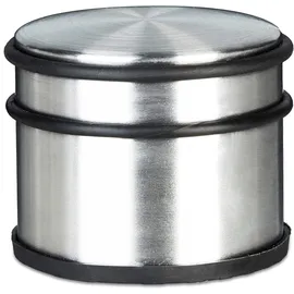 Relaxdays 12 x Türstopper Edelstahl, XL Schwarz,Silber