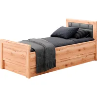 Priess Einzelbett PRIESS "Arnsberg", braun (astkernbuche, anthrazit), B:108cm L:208cm,