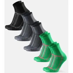 LAUFSOCKEN FÜR LANGE DISTANZEN - 5-Pack - Schwarz | Grau | Grün - 43-47