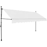 vidaXL Einziehbare Markise Handbetrieben mit LED 400 cm Creme