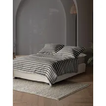 IRISETTE Wave-HK 8559 Gestreift Grau 135 x 200 cm + 80 x 80 cm