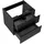 Badplaats Waschbeckenunterschrank Angela 2 Schubladen 60 x 50 x 48 cm Schwarz Matt