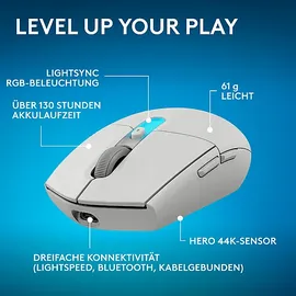 Logitech G305 X Superlight Weiss