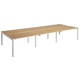 Paperflow Doppelschreibtisch Buche / Weiß