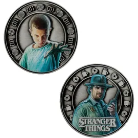 FaNaTtik Sammlermünze Stranger Things - Eleven and Hopper