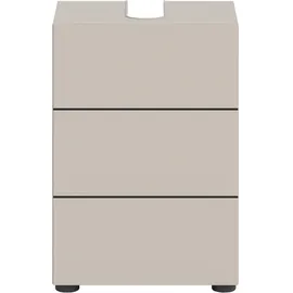 xonox.home Waschbeckenunterschrank Vira 38 x 56 cm Kaschmir/Schwarz