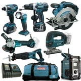 Makita DJV180 Combo Kit - 18V Akku Stichsäge im 12teiligen Set inkl. DHP458 +++