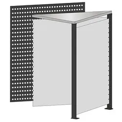 SCHULTE Thekenmodul Eckmodul, schwarz, lichtgrau 78,0 x 78,0 x 103,5 cm