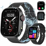 Smartwatch, Damen Herren Smartwatch, Fitness Tracker Uhr Smartwatch (Fitnessuhr mit Telefonfunktion 2,01" HD Voll Touchscreen Zoll,