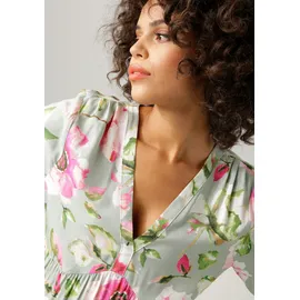 Aniston CASUAL Tunikakleid Blumendruck Grün/Pink/Rosa/Weiß 38