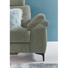 Candy 3C Carina Ecksofa »Burnaby bequem und modern, OTTOs Choice, L-Form« 2 Kopfstützen, optional mit Schlaf- und motorischer Relaxfunktion grün