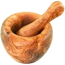 D.O.M. Die Olivenholz Manufaktur Mörser aus Olivenholz 12 cm