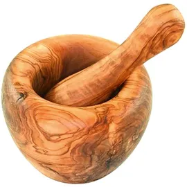 D.O.M. Die Olivenholz Manufaktur Mörser aus Olivenholz 12 cm