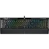 Corsair K100 RGB optisch-mechanische Gaming-Tastatur (CORSAIR OPX RGB optisch-mechanische Tastenschalter, magnetische und abnehmbare PU-Leder-Handgelenkauflage - Schwarz