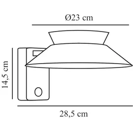 Nordlux Justina Solar Wandleuchte LED, Außenwandlampe IP44 Anthrazit