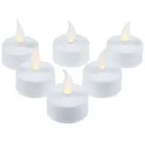 Kaemingk LED Teelichter 6 St. rot/weiß