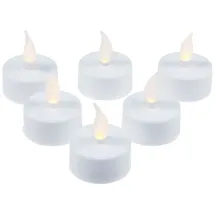 Kaemingk LED Teelichter 6 St. rot/weiß