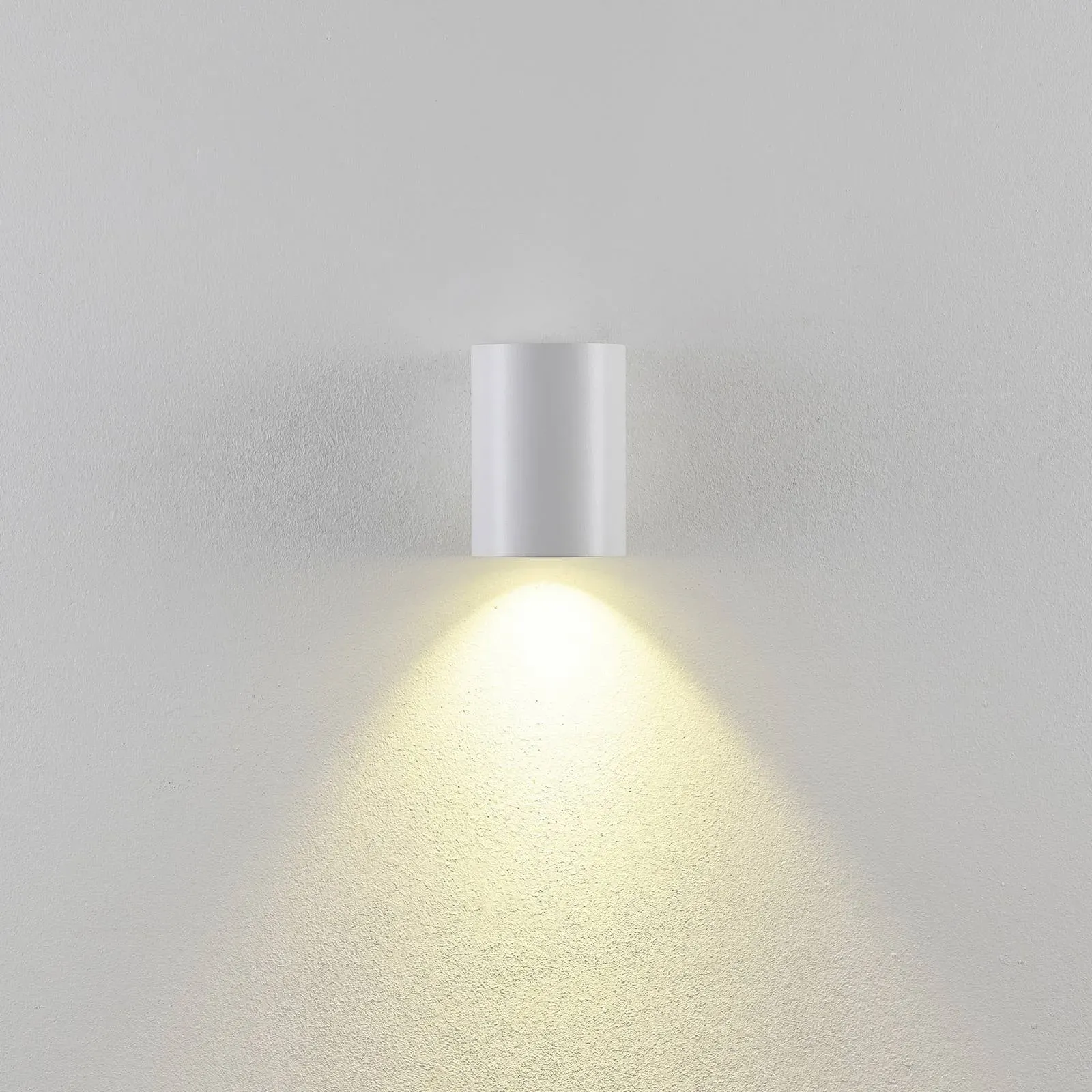 Deko-Light Aussenwandleuchte CAN, dimmbar, weiß / opal, Aluminium, Wandleuchte außen - 8 cm - 8 cm - 10.8 cm