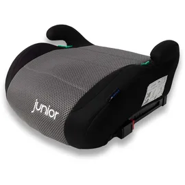 PETEX Auto-Kindersitzerhöhung mit Isofix - Max Plus, i-Size ECE R129, ca. 7 bis 12 Jahre, für Körpergröße von 125 bis 150 cm, Sitzerhöhung, grau
