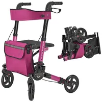 Juskys Rollator Vital mit Sitz Lila